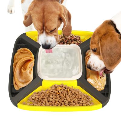 China Sustainable multifunctional four-in-one dog feeder the new hot-selling dog tableware for sale