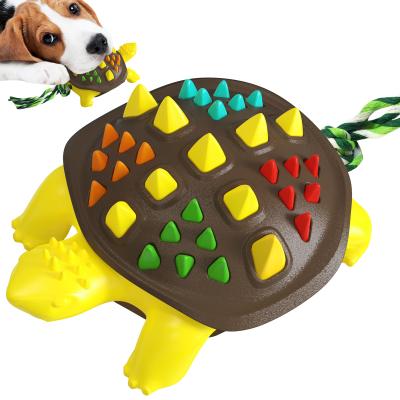 China Stocked Mixed Series Pet Toy Dog Bite Interactive Toy Colorful Turtle Can Interact With Flying Saucer for sale