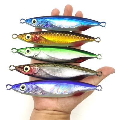 China Luminous Metal Alloy Bait 5cm Artificial Hard Groundbait For Fishing Spinner Lure Unbreakable Groundbait for sale