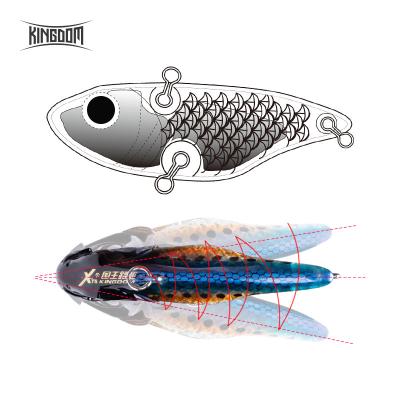 China VIB Wobbler Kingdom Vib Fishing Lures Sinking Groundbaits 50mm 65mm Winter Ice Salt Artificial Hard Fishing Tackle Wobblers Vibration Crankbaits for sale