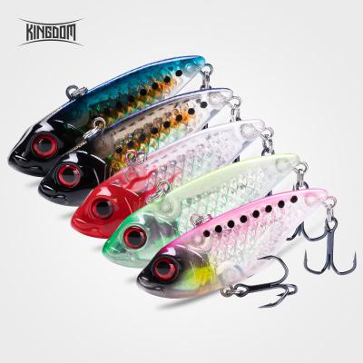 China VIB Wobbler Kingdom Vib Fishing Lures Sinking Groundbaits 50mm 65mm Winter Ice Salt Artificial Hard Fishing Tackle Wobblers Vibration Crankbaits for sale