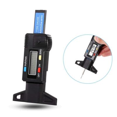 China ABS Plastic Digital LCD Display Tire Groove Depth Gauge Tool with Inch and Inch 0-25.4mm/0-1 Millimeter Conversion for sale