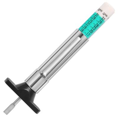 China Brass + Plastic Color Coded Car Tire Tread Depth Gauge With Pocket Clip Nds Mm for sale