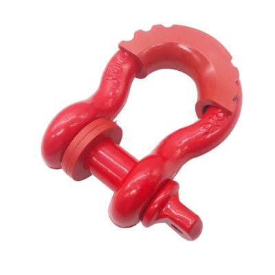 China Heavy Duty 45# Bow Shackle 3/4 Inch D Rigging Type Shackle Hardware Fittings D Shackle for sale