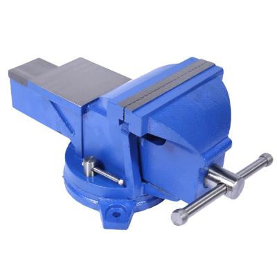 China Factory Stock Blue Heavy Bench Cast Iron Multi Purpose Bench Vise for sale