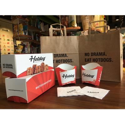 China Custom Disposable Restaurant Togo Disposable Container Take Out Lunch Packing Boxes For Chinese Fast Food Grade Kraft Paper Packing Box for sale