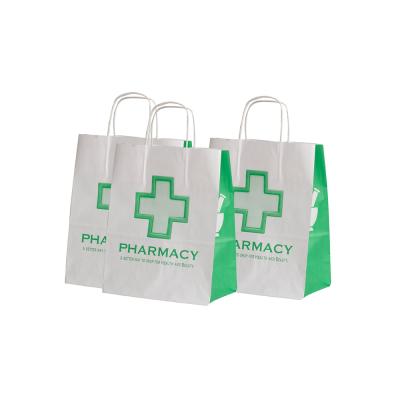 China Recyclable Wholesale Cheap Custom Logo Printed Biodegradable Recycled Medical Kraft Paper Medicine Pharmacy Sterile Bags for sale