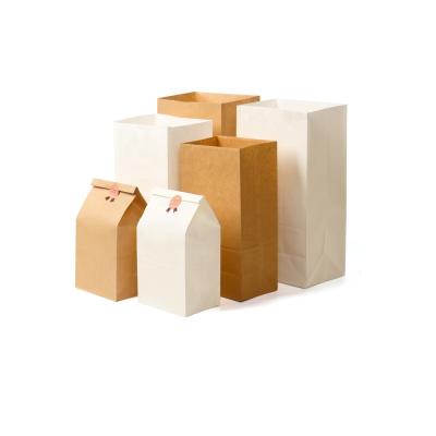 China Wholesale Recyclable 50gsm Recycled Grocery Lunch Food Wrapping Paper Custom White Paper Bags Without Handle for sale