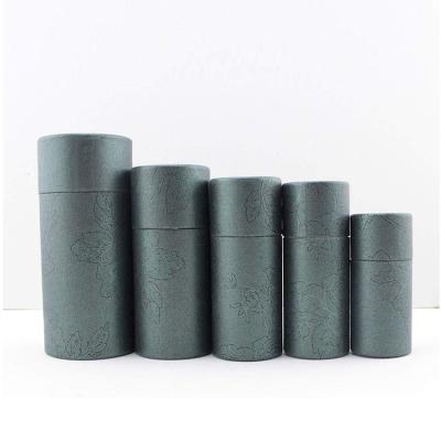 China Recyclable Custom Black Round Cardboard Tube Cylinder Gift Packaging Paper Kraft Paper Shipping Boxes For Cosmetics Powder Perfume Soap for sale