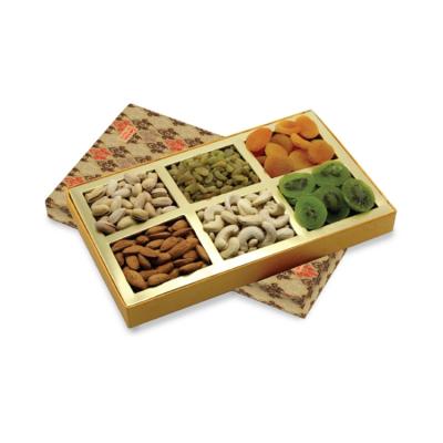 China Recyclable custom logo printed diwali decorative wedding dried fruit packaging empty packaging for dry fruit gift paper box for sale