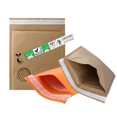 China Strong Adhesive/Shock-resistance/Waterproof/Nice Printing Custom Bubble Eco Honeycomb Kraft Paper Mailer Mailer Mailer Bubble Envelopes Biodegradable Express Mailing Bags for sale