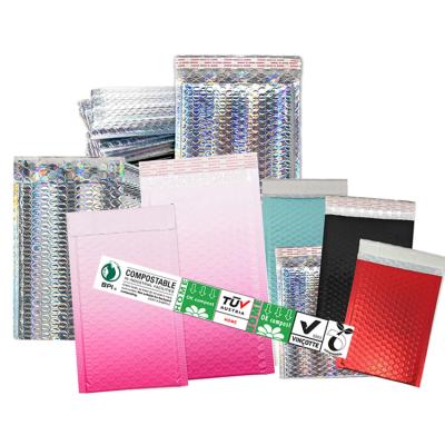 China Strong Adhesive/Shock-resistance/Waterproof/Nice Colorful Bubble Printing Poly Mailer Wholesale & Amazon Express Shipping Padad Envelope Mailer for sale