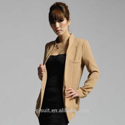 China Anti - Shrink Button Office Collar One Stand Color Fashion Uniform Designs for sale