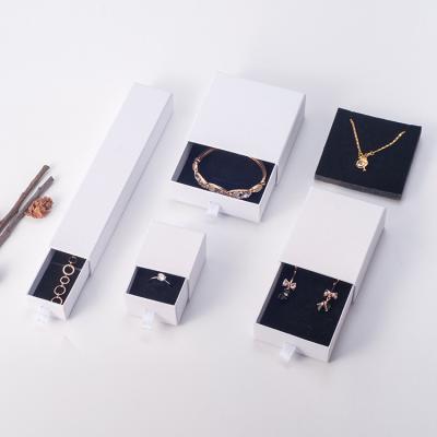 China Bracelet Necklace Jewelry Slide Drawer Black Jewelery VR Box For Ring Necklace Earring Package Customize Con Verpackung Jewelery Box Jewelry Box for sale