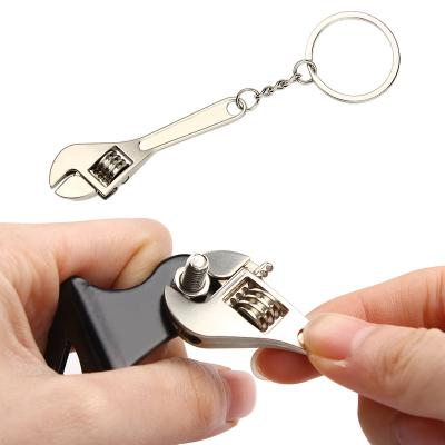 China Promotion Mini Work Tools Keyring Creative Electric Screwdriver Drill Shaped Logo Metal Spanner Wrench Key Chain Custom Keychain For Gifts for sale