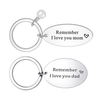 China 2022 Trendy Best Selling Custom Engraved Key Chain Stainless Steel Mother Father's Day Gift Keychain Mom For Mothers Day Gift Ideas for sale