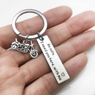 China Advertising Promotion Key Chain Custom Name Engraved Key Chain Couples Gifts Stainless Steel Key Chain for sale