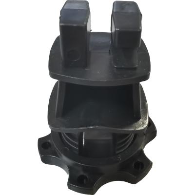 China Black HDPE Screw Tight Round Post Insulator with UV inhibitors for Electric Fencing System for sale