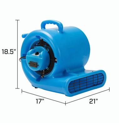 China Home hotel office cETL/CE/SAA certified industrial 2 speed velo drypro low profile air motor water damage fans carpet dryer fan with US GFCI for sale