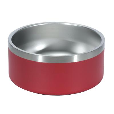 China Stocked Customize High Quality Double Wall Vacuum Stainless Steel 32oz 64oz Dog Pet Water Food Bowl for sale