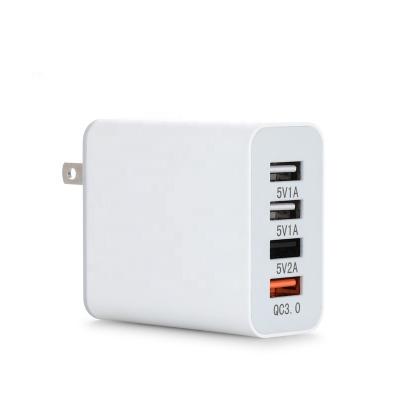 China 4 Port Mobile High Quality Usb Charger Quick Charge 3.1a Us Pro 5.4 Amp 4 Port Usb Wall Charger Ac for sale