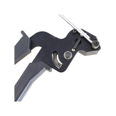 China Strapping Made In China High Quality Black Stainless Steel Metal Cable Tie Gun Stainless Steel Cable Tie Tool for sale