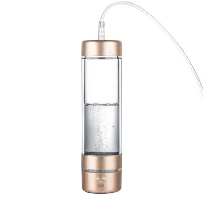 China Hotel Life H2 Portable Hydrogen Water Bottle PEM 400ml Generator Spe 1500ppb With Good Price for sale