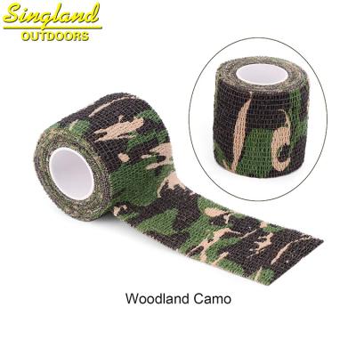 China ANTI-STATIC Self Adhesive Nonwoven Camouflage Wrap Rifle Gun Hunting Camouflage Stealth Tape for sale