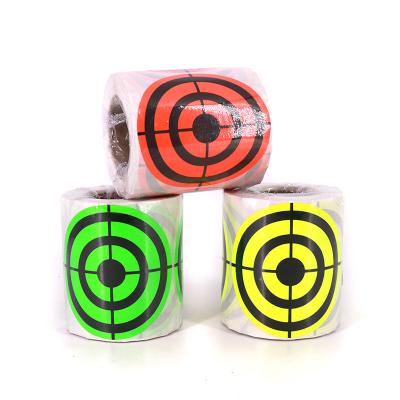 China Practice Targets 200pcs-3inches Sticker Shooting Fluorescent Colorful Paper Aims Adhesive Shooting Targets for sale