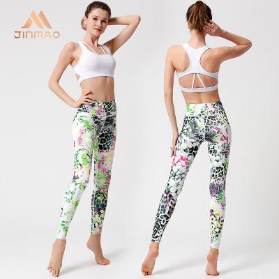 China OEM Sports Legging Women Yoga Pants Breathable Elastic Female Seamless Sportswear High Waist Printed Yoga Wear for sale