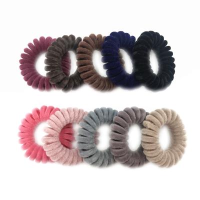 China 50Pcs Style Velvet Telephone Coil Hair Band Link Hairband Girls Wholesale European and American Stretchy Gum Rope Hair Rings Hair Accessories for sale