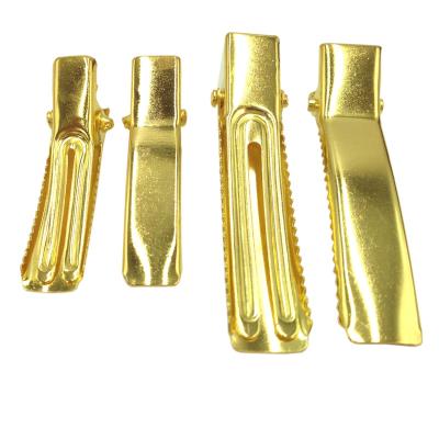 China Alloy Metal Barrette Wholesale 200 Pcs 35mm Gold Double Crotch Alligator Hair Clip Platypus Alloy Hairpin DIY Girls High Quality 50mm for sale