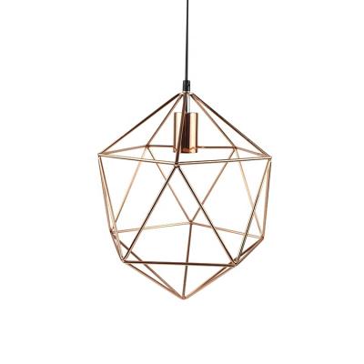 China Modern Geometric Incandescent Bulb LED Chandelier E27 Metal Pendant Light E27 for Dining Room for sale