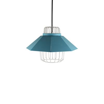 China Modern Blue Felt Fabric Pet Dome Restaurant Lampshade Pendant Light for sale