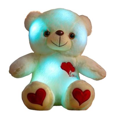 China Plush Toy 30cm Teddy Bear With Light Cute Teddy Bears Plush Toys Soft Glowing Doll for sale