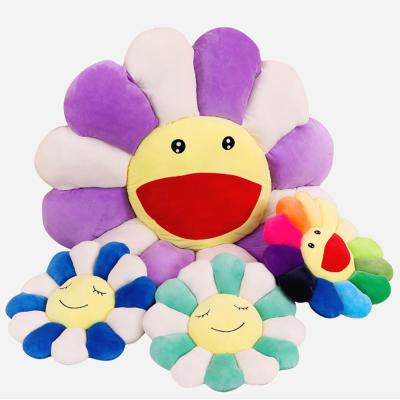 China Amazon Wholesale Sunflower Sunflower Pillow Cushion Anti-Static Plush Hot Toys Colorful Sunflower Cushion Big Back for sale