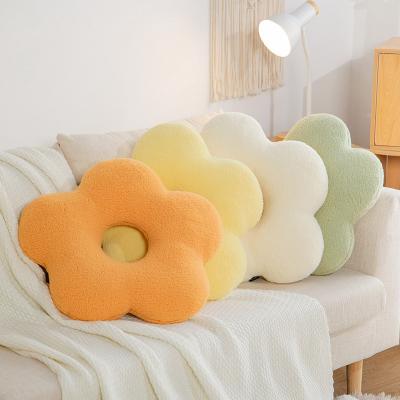 China Hot Selling Soft Plush Seat Pillow Plain Tiles Cushion Flower Shape For Home Decor for sale