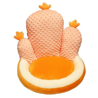 China Plush Soft Chair Cushions Cartoon Cactus Half Surrounded Cushions Fruit Animal Home Office Cushions for sale