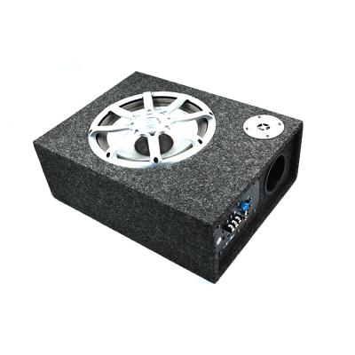 China Factory competitive price car audio tunnel slim active subwoofer with 10 inch car bass subwoofer amplifier 43.5cmX32.5cmX15.5cm for sale