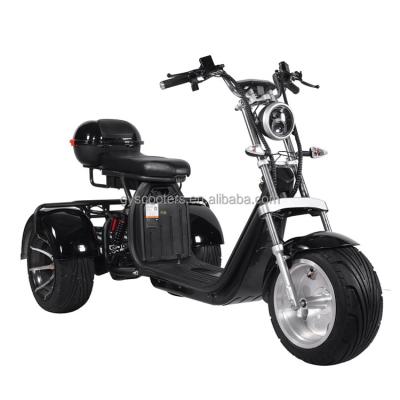 China 1000w 2000w 60v12ah /20ah Two Battery Citycoco Unisex Removable Fat Tire 3 Wheel Electric Scooter Price for sale