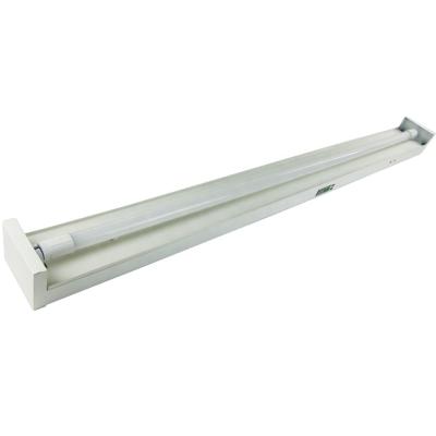 China Single Light 1200mm Residential Bare Stairwell Office Warehouse LED Batten Tube Batten Fixture Steel Body LED Tube Fixture for sale