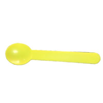 China Minimalist shengqian colorful plastic disposable spoons ice cream frozen yogurt spoon cornstarch for sale