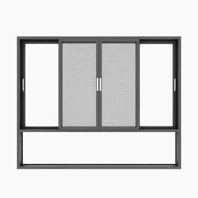 China Magnetic Screen Customize Aluminum Alloy Three Layers Heat Insulation Glass Sound Insulation Push-Pull Window for sale