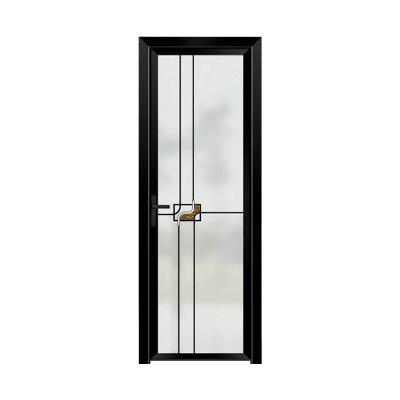 China Household waterproof glass interior single kitchen toilet door bathroom aluminum alloy flat single door for sale