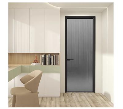 China Waterproof Long Narrow Side Narrow Side Closet Long Toilet Door Aluminum Alloy Bathroom Aluminum Alloy Glass Door Custom Rainbow White for sale