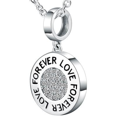 China CLASSIC High Quality 925 Sterling Silver Jewelry 925 Silver Pendants Round 925 Silver Charm Promotional Gift for sale