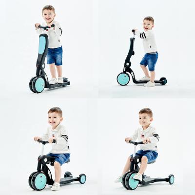 China 5 in 1 Children Scooters Folding Child Kick Scooters 5 Big Wheels 3 in 1 Children Scooters Foldable Kids Foot Scooter Baby Kids Kick Scooters for Kids children of children for sale