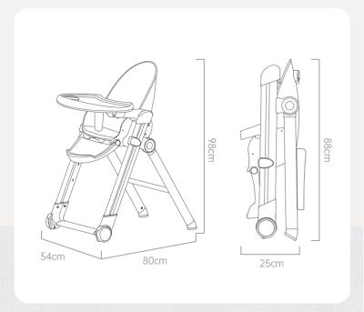 China BEBELUX Manufacturer Direct Selling Modern Baby Eating Chair Silla de comer Para Bebes Removable 2 in 1 with Swing Baby Umpire Chair for sale