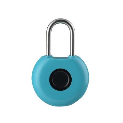 China New APP Wechat Applet App Authorization Door Lock Remote Biometric Blue Tooth Biometric Smart Fingerprint Padlock for sale