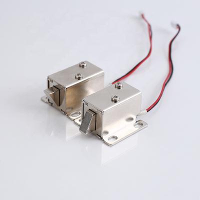 China DC 12V Mini Small Solenoid Furniture Electronic DIY Magnetic Electric Lock Latch Control Cabinet Wardrobe Lock for sale